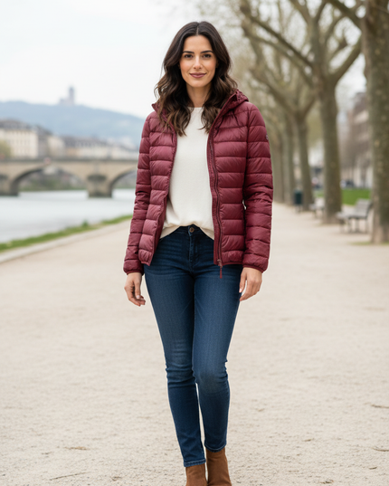 Damen Daunenjacke ultralight XXL mit Kapuze - Ansicht 1
