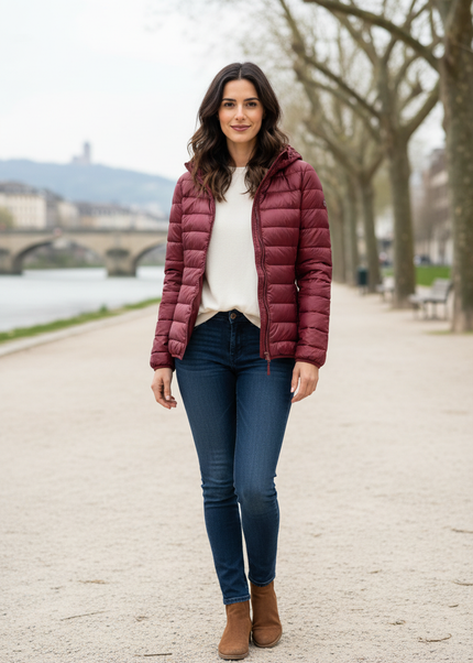 Damen Daunenjacke ultralight XXL mit Kapuze - Ansicht 1