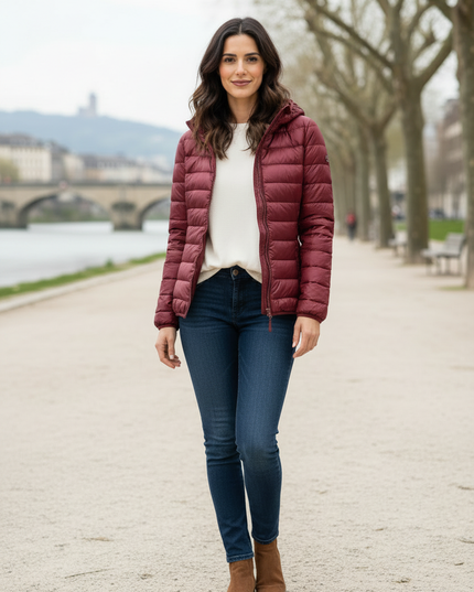 Damen Daunenjacke ultralight XXL mit Kapuze - Ansicht 3
