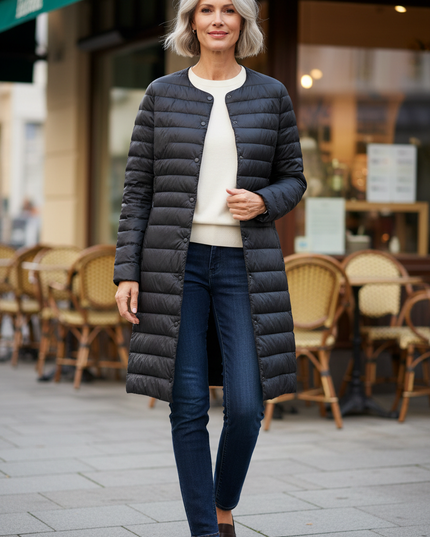 Daunenjacke Damen Schwarz leicht mit 85 % Daunen - Ansicht 1