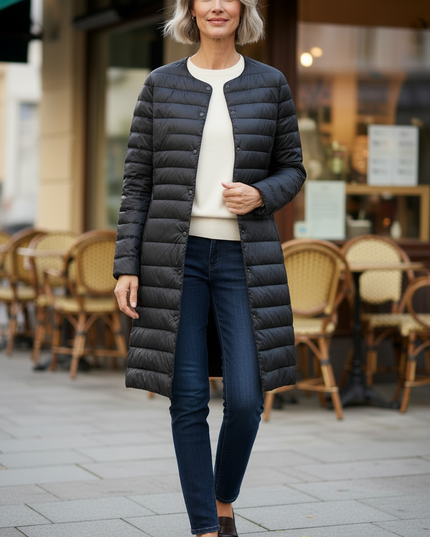 Daunenjacke Damen Schwarz leicht mit 85 % Daunen - Ansicht 3