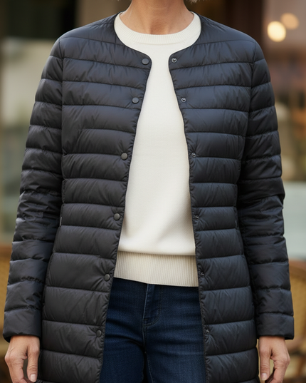 Daunenjacke Damen Schwarz leicht mit 85 % Daunen - Ansicht 4