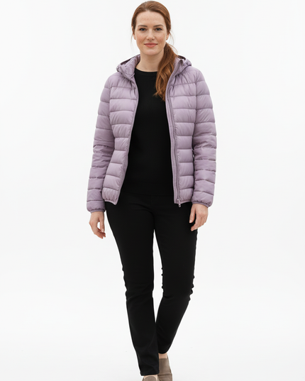 Ultraleichte dünne Daunenjacke Damen mit Kapuze - Ansicht 5