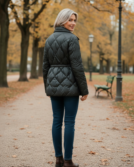Warm wattierte Daunenjacke schwarz 90% Daunen - Ansicht 2