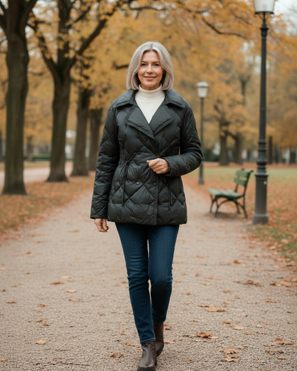 Warm wattierte Daunenjacke schwarz 90% Daunen - Ansicht 3