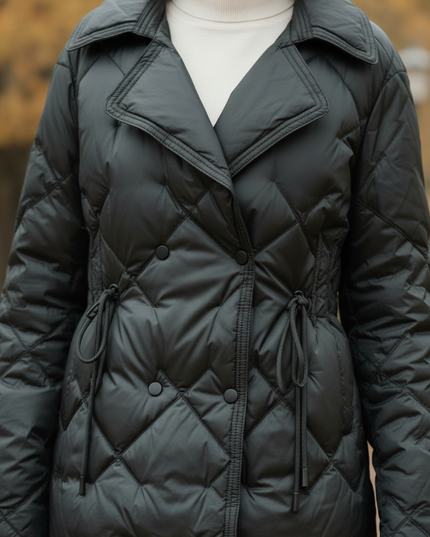 Warm wattierte Daunenjacke schwarz 90% Daunen - Ansicht 4